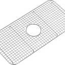 29.2 in. x 14.2 in. Centre Drain Kitchen Sink Bottom Grid with Supersoft Silicone Feet in 304 Grade Stainless Steel