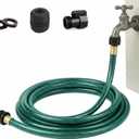 Garden Hose Durable for Patio Cleaner: Heavy Duty 15 FT 1/2 Inch PVC Hose with GHT Fittings for High-Pressure Watering Tasks