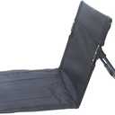 Outdoor Camping Backrest,Lightweight Foldable Chair,Park Leisure backrest,Beach Portable Single Lazy Chair,Aluminum Lazy Comfortable Backrest (Carbon Black), Large