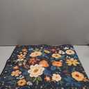 DUKINO 2x5 Runner Rug for Hallway, Washable Kitchen Floral Runner Rug with Non Slip Backing, Low Pile Soft Boho Carpet for Kitchen, Hallway, Entryway, Laundry, Bedroom, Navy Blue