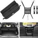 T TGBROS Cargo Cover for Toyota RAV4 2026 Carbon Fiber Retractable Trunk Cover with Car Mesh Organizer Net Bag, Car Privacy Shield for RAV4 Accessories