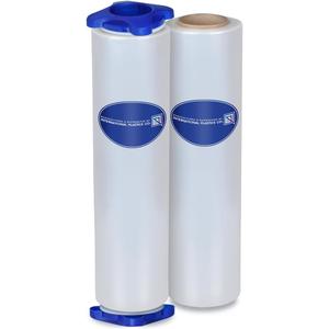 International Plastics Co. 15" Plastic Stretch Film/Wrap with Tension Handles 1200ft 500% Stretch Clear Durable Adhering Packing Moving Packaging Heavy Duty Shrink (80 Gauge Tension Handles, 2 Pack)