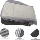 GXARTS Driver & Passenger Bottom & Top Lean Back & Driver Foam Cushion Gray Cloth Seat Covers Compatible with Dodge Ram 1500 2500 3500 4500 5500 2009 2010 2011 2012