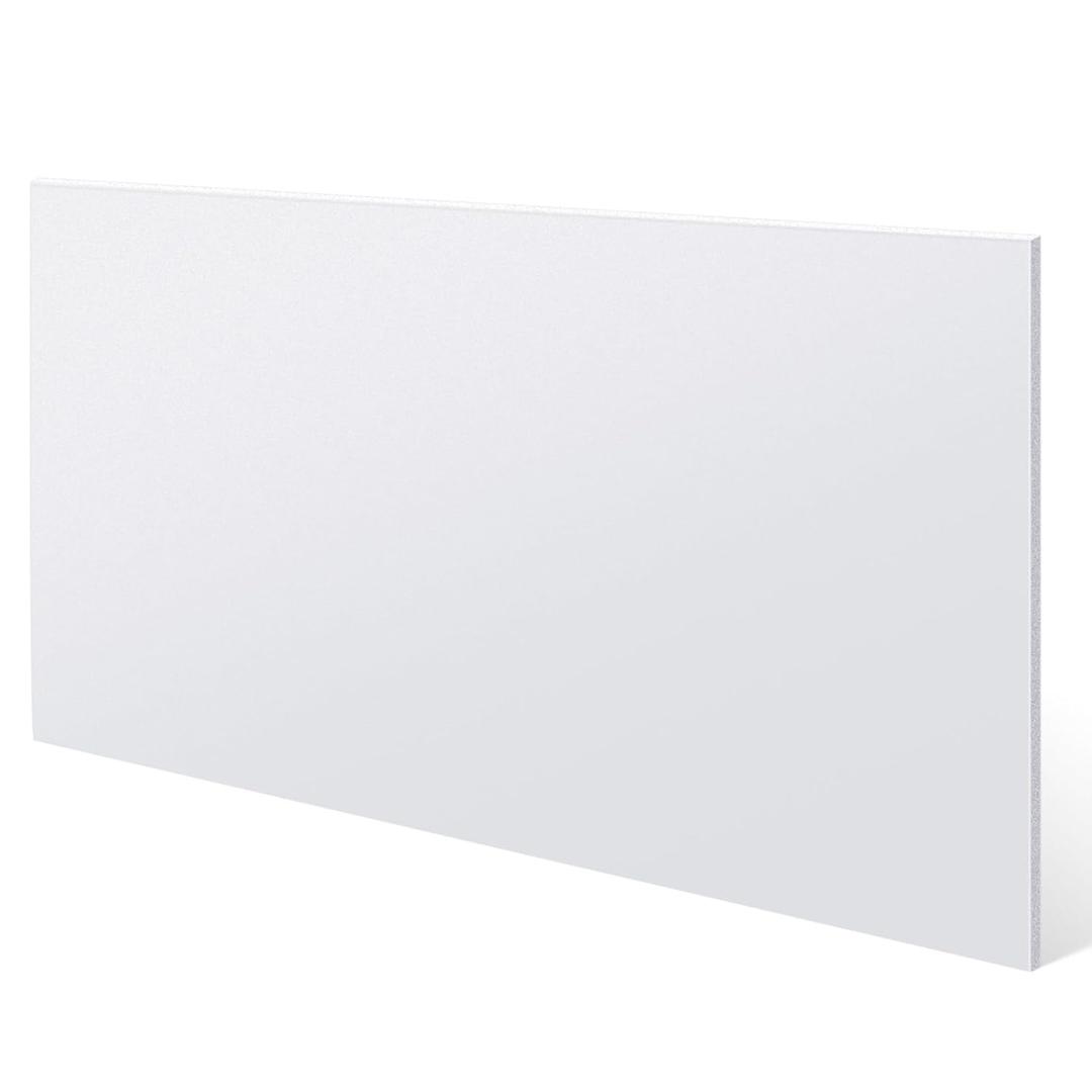 Sasylvia Hdpe Sheet, Hdpe Plastic Sheet Flexible High Density Polyethylene Cutting Board Solid Plastic Block for Marine, CNC, Machining, Industrial, DIY Projects(1/2" X 24'' X 48'',White,1 Pcs)