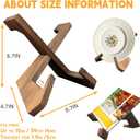6.7in Wooden Plate Display Stands, Book, Picture and Bowl Display Stand, Display Stands for Heavy Duty Platters, Plate, Pottery, Rock, Dish, Easels, Vinyl Record Holders