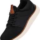 Mens Shoes Men's Fashion Dress Mesh Sneakers Men Walking Business Oxfords Lace-Up Shoes for Men Footwear (12, Black)