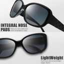The Fresh Polarized Vintage Classic Square Trendy Sunglasses - Exquisite Packaging (Black)