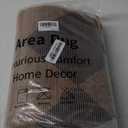 Beeiva Checkered Print 3x5 Washable Area Rug for Bedroom, Non Slip Ultra Thin Beige Entryway Rug Non Shedding Kitchen Rug 3x5, Modern Checkerboard Carpet Plaid Decor for Bathroom Office Nursery Brown/Black