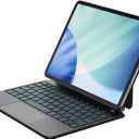 New Lightweight Magic Keyboard Case for iPad Air 11 inch M3 2025/M2 2024/iPad Air 4th/5th 10.9 inch & iPad Pro 11 inch (4th/3rd/2nd/1st Gen),Aluminum Alloy Keyboard with Trackpad,7 Color Backlit,Black