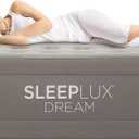 SLEEPLUX Dream Luxury Queen Air Mattress, Built-in Dual Pump, Stays Inflated All Night, 18 Double-High Blow-Up Airbed with Coil Beams, for Guests, RV Camping & Home, 
