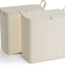 Higher Cotton and Linen Canvas Storage Bags with Reinforced Handles 2 Pack