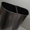 Ninestars DZT-70-11R Automatic Touchless Motion Sensor Semi-Round Trash Can/Recycler, 18.5 Gal. 70 L., Stainless Steel