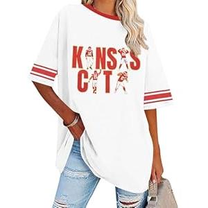 Football Shirts Women Game Day Short Sleeve Shirt Gameday Graphic Tops Football Team Fan Outfits Sport Season Apparel, Small 