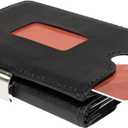 The Ultimate Front Pocket Compact Minimalist Wallet - Black Leather - Card Holder, One-Size