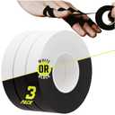 EAGLES Finger Tape 2, 3, 6 or 12 Pack Black or White | Residue Free Skin Friendly Strong Athletic Sports Tapes | 0.5 x 45 Ft for BJJ Jiu Jitsu Grappling MMA Knob Tape Weight (White, 3 Pack)