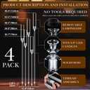 4 Set 5 Arms Acrylic Candelabra Tall Candle Holders Wedding Table