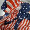 BobbleT American Flag Overall Shorts Patriotic 4th of July Outfit Costume with Hat Sunglasses for Men & Women Parade Party (XXL)