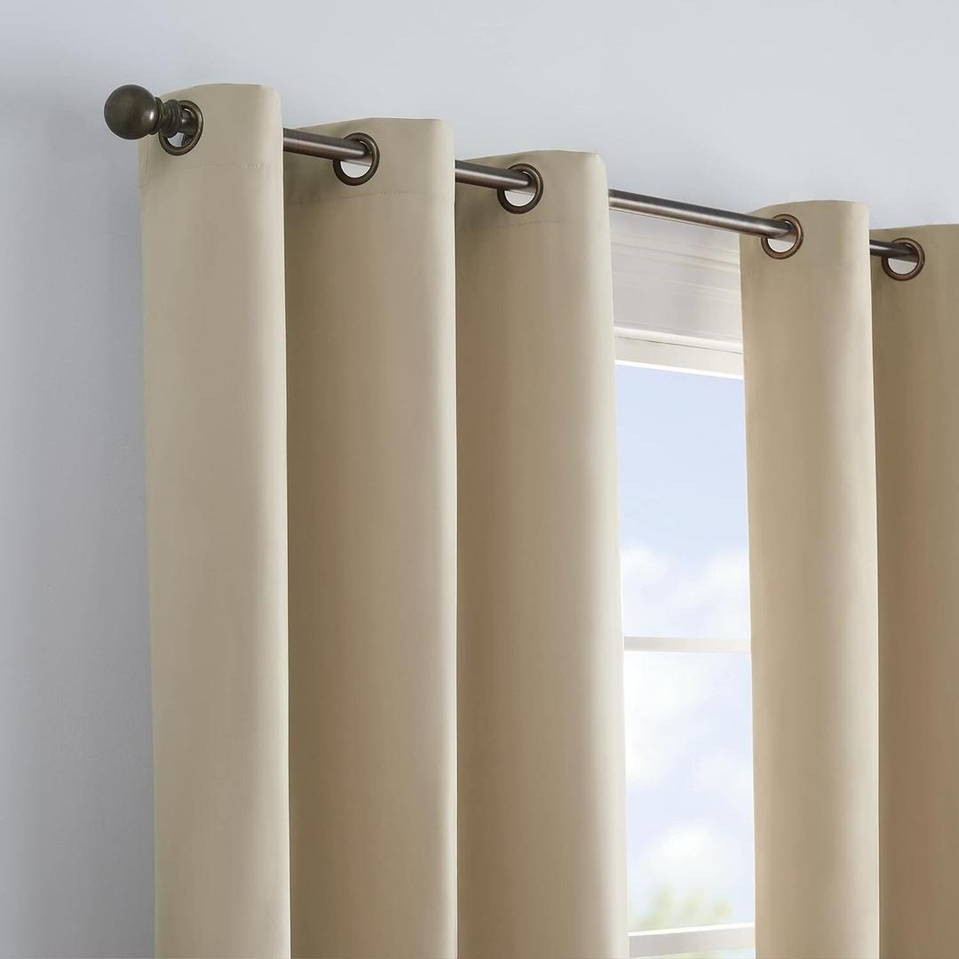 Pickuc Curtains Beige 4Pack 52*42In