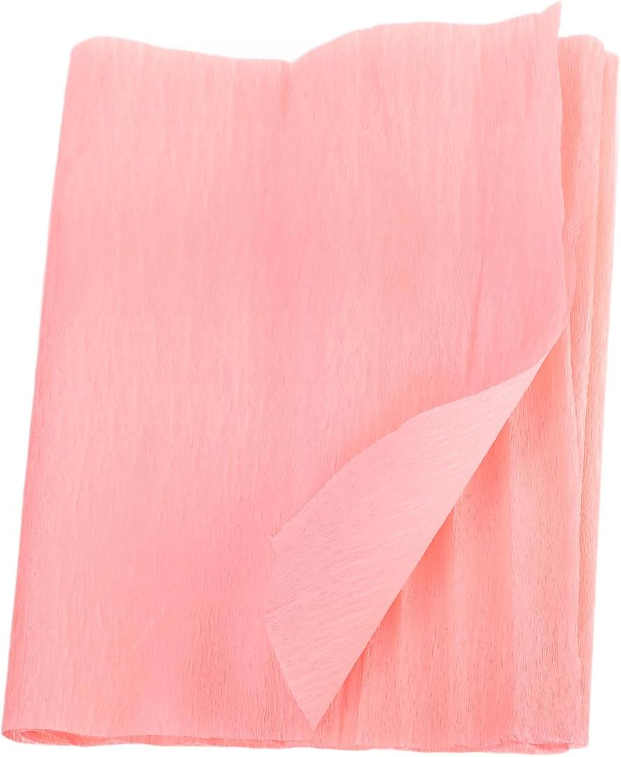 MECCANIXITY Crepe Paper Roll 7.5ft Long 20 Inch Wide for Wedding Ceremony Various Large Festivals Decoration, Mild Pink
