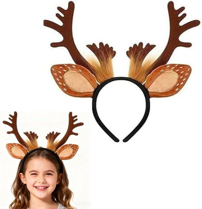2 x Yinxiang Jie Reindeer Antlers Headbands for Adults Teens Christmas Headbands Halloween Costume Accessories
