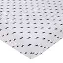 NoJo Lightning Bolt Black and White Nursery Fitted Crib Sheet