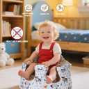 BOMOLOUR Seat Cover Compatible with Bumbo and Nuby Seat, Removable Breathable Baby Floor Seat Cover for Boys and Girls, Seat Not Included (Brown Farm)