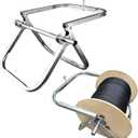 Folding Durable Single Spool Cable Rack - Commercial Industrial Grade Steel Wire Dispenser - Spool Rack Cable Box - Spool Dispenser Bulk Cable Holder & Load Capacity 100 lbs -