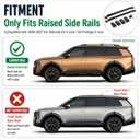Roof Rack Cross Bars Compatible with Kia Telluride 2026 2027(with Raised Side Rails) Aluminum Crossbars Lockable 2Pcs