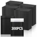 Tenceur 300 Pcs Bubble Mailers Padded Envelopes Small 4 x 8 Inches and 6 x 10 Inches Bubble Envelopes Strong Adhesion Packaging Bags Waterproof Shipping Bags Mailing Supplies for Small Business(Black)