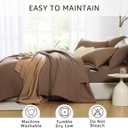 WRENSONGE Queen Size Comforter Sets, 7 Pieces Soft Brown Bed in a Bag with Fitted Sheet, Flat Sheet, 2 Pillow Shams, and 2 Pillowcases- Warm Bedding Sets for All Season
