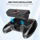 PAWDIARY Comfort Switch 2 Controller Grips (for Nintendo Switch 2025 Grips), [2 Pack] Grip Accessories Switch 2 Left and Right Controller, Ergonomic Handle Kit with 4 Thumb Caps (Black&Black)