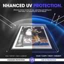 WVM 50 Pack 3x4 Inch Card Sleeves Top Loaders for Cards, Baseball Card Protectors Hard Plastic, Premium Toploaders for Cards, Card Holder Baseball Football Sports and Game Cards