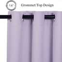 MYSKY HOME Light Purple Blackout Curtains for Bedroom, Grommet Room Darkening Curtain, 54 Inch Long Curtains for Small Windows Thermal Insulated Curtain, 1 Curtain Panel, 42 x 54 Inch, Lilac