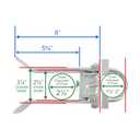 Chain Link Fence Commercial Single Gate Latch for 2 1/2" (2 3/8" OD) Post and 2" Gate Frame