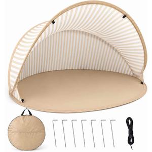 Beach Sun Shade Pop up Tent, Small Foldable Half Beach Tent Easy Set Up, 66.9 X 47.2 X 31.5 Inches