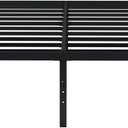 EMODA Queen Bed Frame No Box Spring Needed 18 Inch Heavy Duty Metal Tall Platform Bed Frame Queen Size with Large Storage Space, Easy Assembly, Black