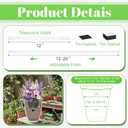 Novabright 4 Pack Adjustable Plant Risers 12-20" Planter Inserts for Inside Pots, Pot Fillers for Indoor Outdoor Conical, Round, and Square Tall Planters, Easy to Install