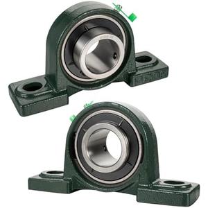 SHINICO Pillow Block Bearing 1 1/2 inch Shaft Bore, Solid Cast Iron Base, Self-Aligning, UCP208-24, Pack of 2