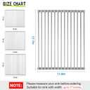 Sayehuanye Roll Up Dish Drying Rack, 17.7" x 11.8" Over The Sink Dish Drying Rack, Kitchen Dish Rack Foldable Dish Drainer, Stainless Steel Dish Drying Rack for Kitchen Sink Counter Storage (Grey)