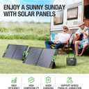EBL 100W Portable Solar Panel for Power Station, IP65 Waterproof Foldable