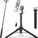 ULANZI 61'' Magnetic Selfie Stick Phone Tripod with Wireless Remote, Extendable Cell Phone Holder Stand, Compatible with MagSafe, Cellphone Tripod for iPhone 17 16 15 14 13 12 and Android Phones