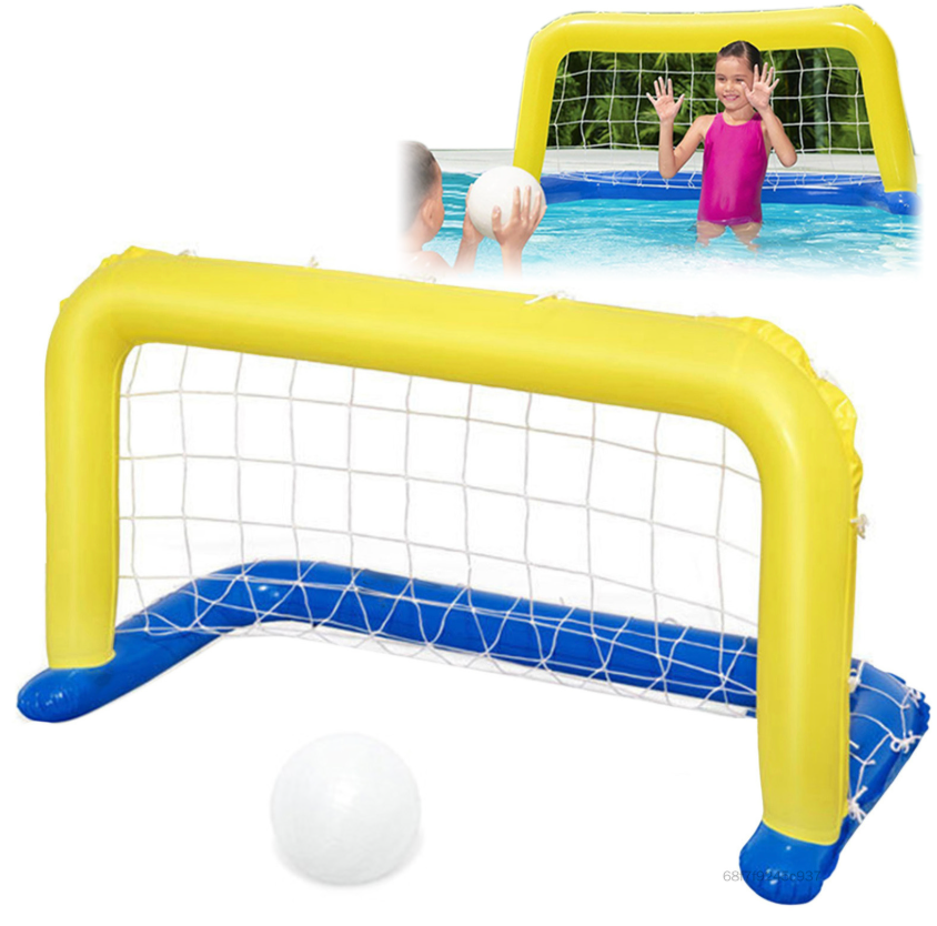Inflatable Soccer With Goal Game Inflates To 39.5 in x 19.7 in x 22.01 in, Pack Of 2
