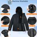 Heated Jackets for Men Women - Rechargeable Men's Soft Shell Winter Heating Jacket for Winter Outdoor Use (Medium, Black)