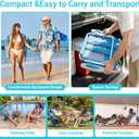 #WEJOY Beach Chair for Adults, Reclining Adjustable Position,Lay Flat Lightweight Folding Portable Aluminum Chair with Backpack Straps,Padded headrest, Heavy Duty 400 lbs Lawn Chair for Beach, 2 Pack