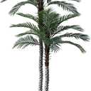 Nafresh 10ft Tall UV Resistant Faux Palm Tree, 120in Artificial Palm Tree Indoor Outdoor with Real Bark and Realistic Leaves and for Home House Office Living Room Yard Patio.