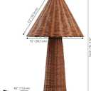 JONATHAN Y Kara 26.5" Modern Coastal Woven Rattan Table Lamp, Dark Brown