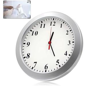 HKFUG 1080P HD Mini Camera Wall Clock Cameras with Motion Detection Indoor Security Hidden Cam Pet Camera for Home/Office, No Wi-Fi