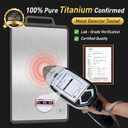 Titanium Cutting Boards for Kitchen Non Toxic Chopping Board with Handle Large Big Small Kitchen Meat Butcher Block 2 in 1 Pure Titanium and Wheat Straw PP Not Wood Bamboo Plastic Teak Grey/Beige