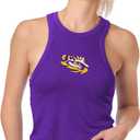 2 x NCAA Womens Binding Tank Top, Sleeveless Athletic Fit, Racerback (Purple, XL)