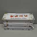 3 x Choies Christmas Tree Topper Bow,53x13 Inches Large Christmas Bow with Glitter Streamer and Patterned Ribbon,Black and Gold Tree Topper Bows for Xmas Tree Wreaths Door Staircase Home Decor